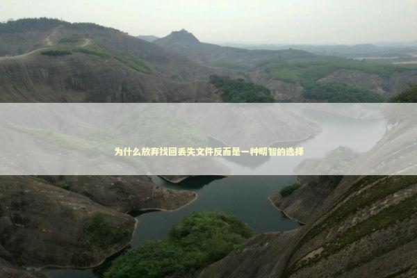 为什么放弃找回丢失文件反而是一种明智的选择 为什么放弃找回丢失文件反而是一种明智的选择 IT技术