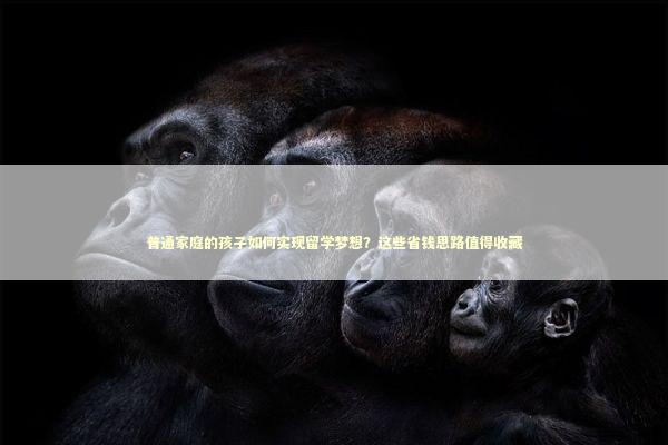 普通家庭的孩子如何实现留学梦想?这些省钱思路值得收藏 普通家庭的孩子如何实现留学梦想?这些省钱思路值得收藏 教育招生